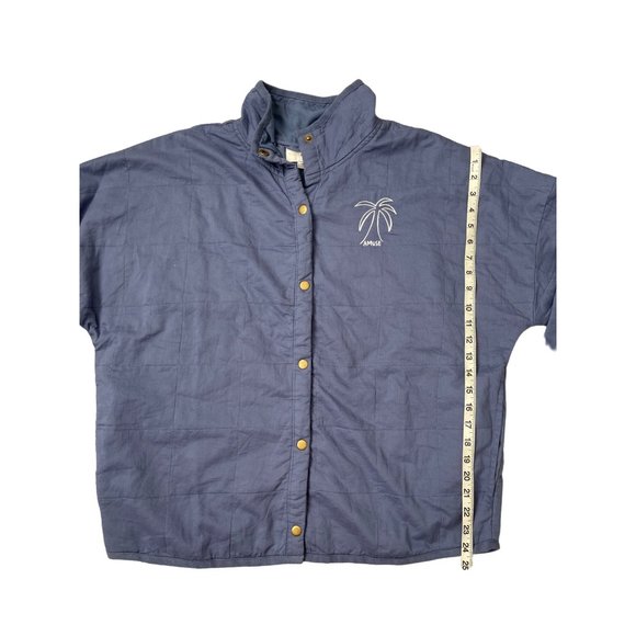 Amuse Society Women’s Seabreeze Quilted Jacket Blue Palm‎ Tree Size L/XL $129 - Picture 7 of 12